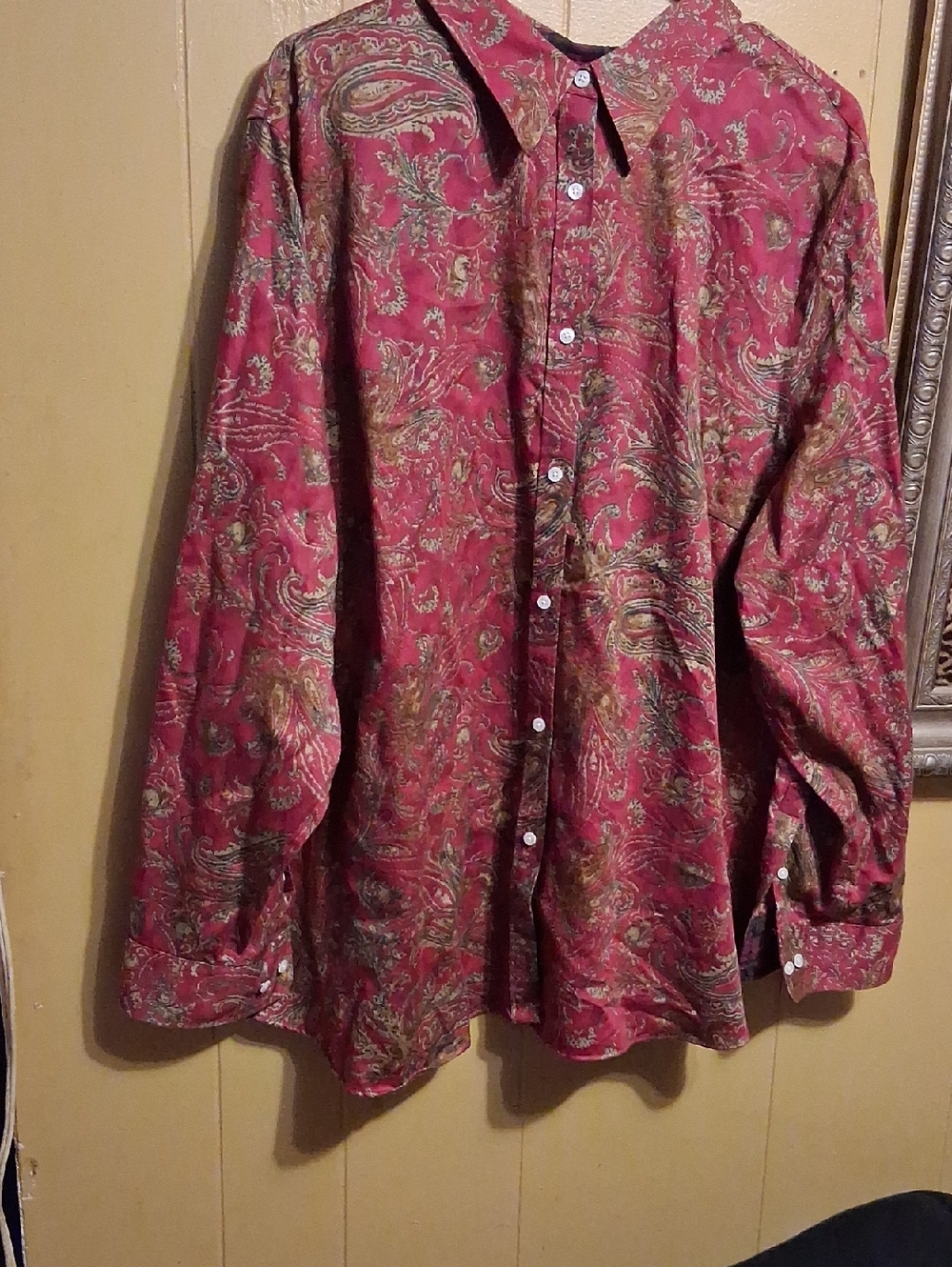 Chaps Red Paisley Button-Down Shirt